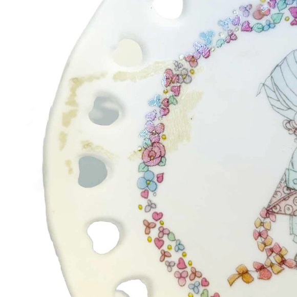 Vintage 1994 Precious Moments Miniature Ceramic Decorative Plate March Flowers - Picture 8 of 10